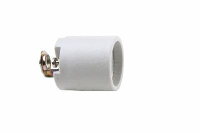 Pass & Seymour / Legrand - Pass & Seymour 3152-8 Medium base, porcelain, screw terminals, keyless, single circuit, fixture pan with 1/8 IPS hickey. White