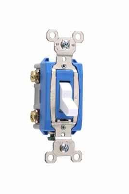 Pass & Seymour / Legrand - Pass & Seymour PS15AC2-W 2pole Toggle Switch, Back & Side Wire, 15A 120/277V - White