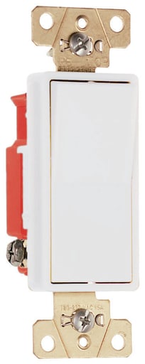 Pass & Seymour / Legrand - Pass & Seymour 2623-W Three-Way, Back And Side Wire, Decorator Switch, 20 Amps, 120/277 Volts, White.