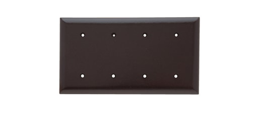Pass & Seymour / Legrand - P&S SP44 SMOOTH WALL PLATE 4G BLNK