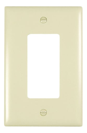 Pass & Seymour / Legrand - Pass & Seymour TPJ26-I 1Gang Wall Plate, Decorator, Nylon, Jumbo - Ivory