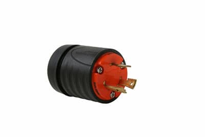 Pass & Seymour / Legrand - Pass & Seymour IGL630-P 30 Amp 250 VAC 2-Pole 3-Wire NEMA L6-30P Orange Straight Isolated Ground Plug