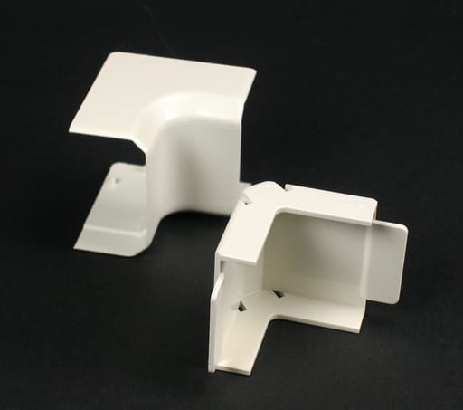 The Wiremold Co - Wiremold NM2017 2 x 1-7/8" Ivory Non-Metallic 1-Channel Raceway Internal Elbow