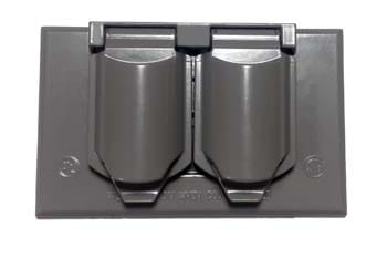 Pass & Seymour / Legrand - Pass & Seymour CA8-GH 1-Gang Gray Die-Cast Zinc Duplex Receptacle Self Closing Weatherproof Box Cover