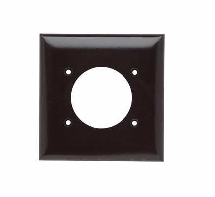 Pass & Seymour / Legrand - Pass & Seymour 3862 2-Gang Brown Thermoset Power Outlet Receptacle Wallplate