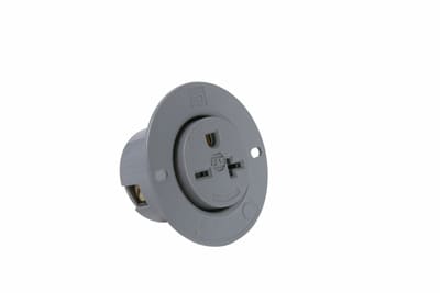 Pass & Seymour / Legrand - Pass & Seymour 5479-SS Straight Blade 2pole 3wire 20A 250V Flanged Outlet