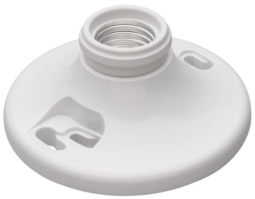 Pass & Seymour / Legrand - Pass & Seymour 276-WH 250V 660W White Phenolic 1-Piece Medium Base Incandescent Lampholder