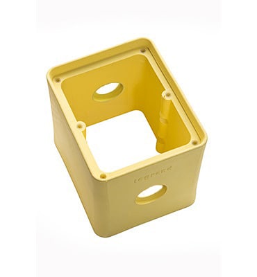 Pass & Seymour / Legrand - P&S 3300 2G YEL RUBBER BOX, 2 - 3/4