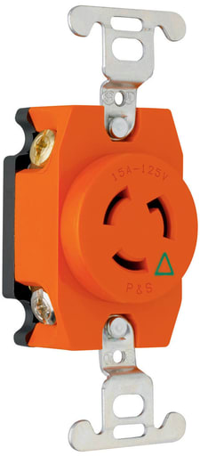 Pass & Seymour / Legrand - Pass & Seymour IG4710 Turnlok Single Receptacle, 3wire, 15A 125V Isolated Ground