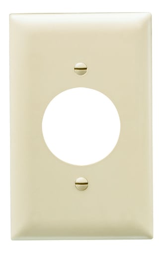 Pass & Seymour / Legrand - Pass & Seymour TP720-I 1Gang Wall Plate, 1.5938" Power Outlet Receptacle, Nylon, Standard - Ivory