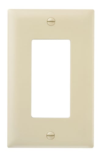 Pass & Seymour / Legrand - Pass & Seymour TP26-I 1Gang Wall Plate, Decorator, Nylon, Standard - Ivory