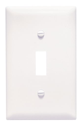 Pass & Seymour / Legrand - Pass & Seymour TPJ1-W 1Gang Wall Plate, Toggle Switch, Nylon, Jumbo - White