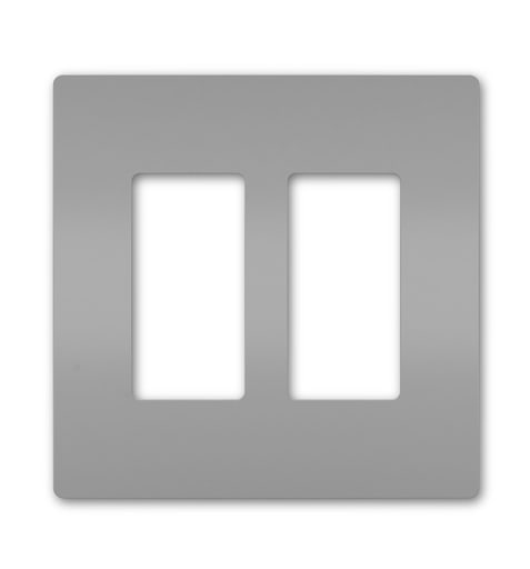 Pass & Seymour / Legrand - Pass & Seymour RWP262-GRY 2Gang Screwless Wall Plate, Radiant® - Gray