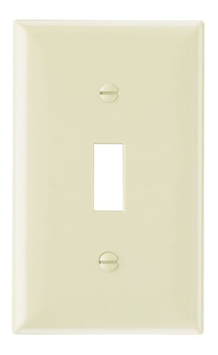 Pass & Seymour / Legrand - Pass & Seymour SP1-LA 1Gang Wall Plate, Toggle Switch, Standard - Light Almond