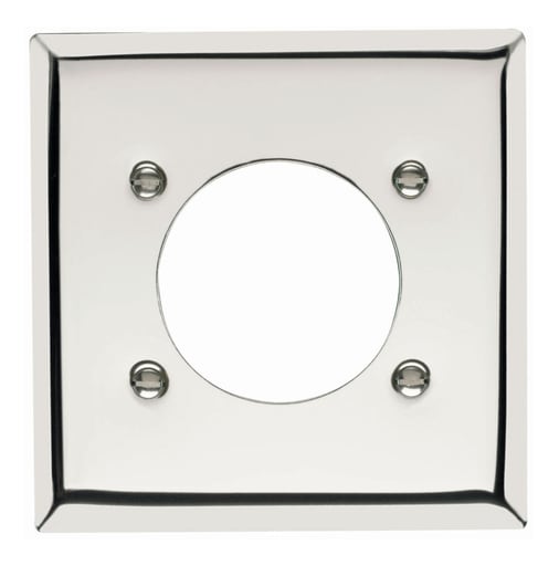 Pass & Seymour / Legrand - Pass & Seymour S3862-C 2-Gang 2-Power Outlet Receptacle White Smooth Chrome Standard Wallplate