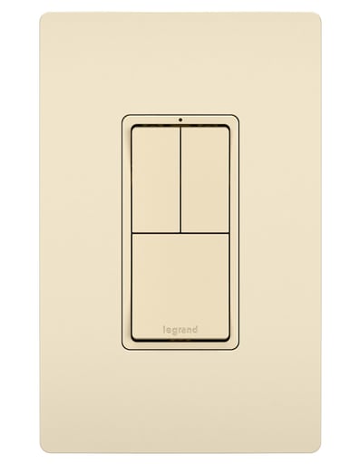 Pass & Seymour / Legrand - Pass & Seymour RCD113LA Radiant Combination (2) Single Pole and (1) 3-Way Switches, 15A 120V - Light Almond