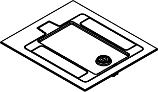The Wiremold Co - Wiremold RFB119CTCBK 10-11/16 x 12-1/2" Black Floor Box Carpet Cover Assembly