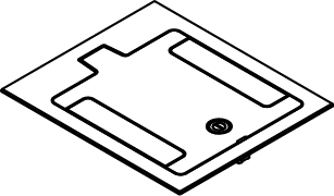 The Wiremold Co - Wiremold RFB119BTCBK RFB9 and RFB11-Series Flush Tile or Carpet Cover Assembly
