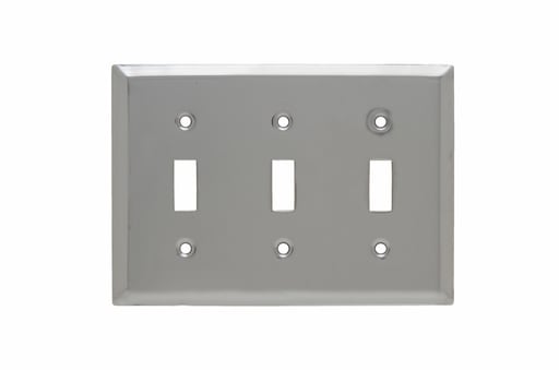 Pass & Seymour / Legrand - P&S SB3CH PLATE 3G TOGGLE CHROME