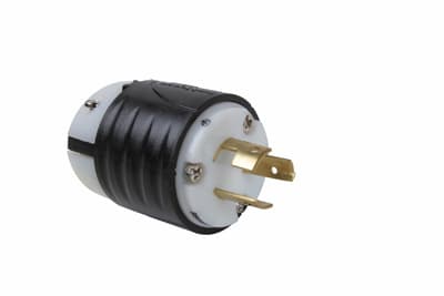 Pass & Seymour / Legrand - Pass & Seymour 7311-SS 20A 125/250v, Turnlok Plug Non-NEMA, 3wire - Black & White