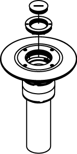 The Wiremold Co - Wiremold RC9AM2TCAL 7 x 10" Aluminum Furniture Feed Poke-Through Assembly
