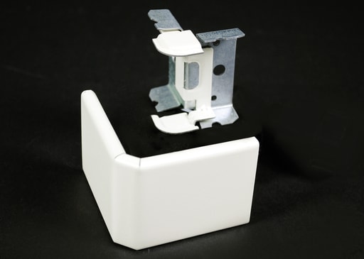 The Wiremold Co - Wiremold V2418M 3" Ivory Steel 2-Channel Raceway External Elbow