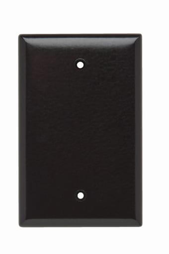 Pass & Seymour / Legrand - Pass & Seymour SPJ13 1-Gang Blank Brown Smooth Thermoset Plastic Junior-Jumbo Wallplate