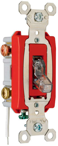 Pass & Seymour / Legrand - Pass & Seymour PS20AC3-CPL 20 Amp 120 VAC 3-Way Clear Glass Reinforced Nylon Screw Mounting Pilot Lighted Toggle Switch