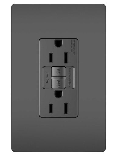 Pass & Seymour / Legrand - Pass & Seymour 1597-BK 15A 125V Self-Test GFCI Black