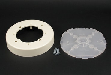 The Wiremold Co - Wiremold 2338A 1" Ivory Non-Metallic 1-Channel Raceway Round Fixture Box