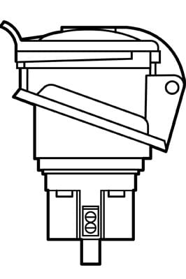Pass & Seymour / Legrand - P&S 52022 PANEL SOCKET-INCLINED 230