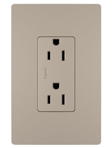 Pass & Seymour / Legrand - Pass & Seymour 885-TRNICC12 radiant® Decorator Tamper-Resistant Receptacle, 15A 125V (5-15R), Nickel