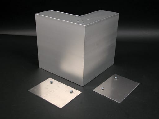 The Wiremold Co - Wiremold ALA4817 6" Satin Anodized Aluminum 2-Channel Raceway Internal Elbow