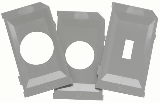 Pass & Seymour / Legrand - Pass & Seymour WIU10-PK 1-Gang Plastic Gray Weatherproof Cover Extra Plate Kit