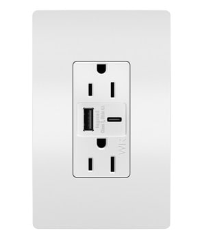 Pass & Seymour / Legrand - P&S WRR26USBAC6W RAD WR A/C FAST CH