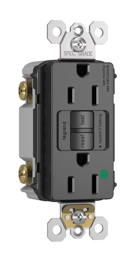 Pass & Seymour / Legrand - Pass & Seymour 1597-HGBK 15A 125V Self Test GFCI Hospital Grade Black