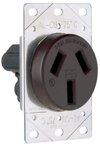 Pass & Seymour / Legrand - Pass & Seymour 3890 50Amp 125/250Volt, Straight Blade Flush Receptacle, 3Pole 3Wire