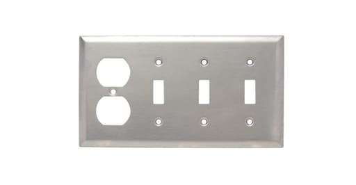 Pass & Seymour / Legrand - P&S SS38 SMOOTH 302SS 4G 3 TOGGLE 1