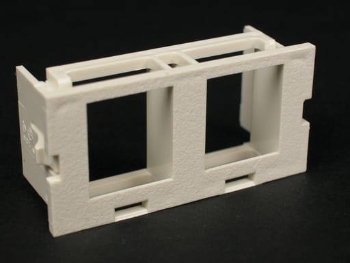 The Wiremold Co - Wiremold CM2-U2KEYA-GY CM-Series 2A Dual Flushmount Unloaded Keystone Module