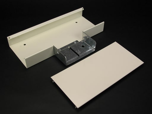 The Wiremold Co - Wiremold V4015 12" Ivory Steel Multiple Channel Raceway Wall Box Connector