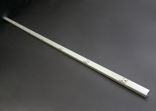 The Wiremold Co - Wiremold V20GB609 72" 9" Center Distance Ivory Steel Single Raceway Multi-Outlet Strip