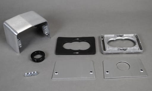 The Wiremold Co - Wiremold 525A 1" Die-Cast Aluminum 4-Piece Pedestal Service Fitting