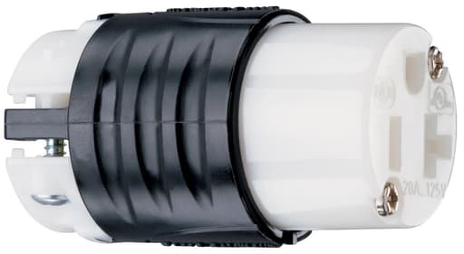 Pass & Seymour / Legrand - Pass & Seymour PS5369-X 20Amp 125V, Straight Blade Connector, 2Pole 3Wire, Black & White