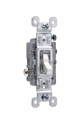 Pass & Seymour / Legrand - Pass & Seymour 660-LASLG 15 Amp 120 VAC 1-Pole Light Almond Thermoplastic Screw Mounting Illuminated Toggle Switch