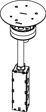 The Wiremold Co - Wiremold AV3STC AV3-Series Poke-Thru Device Insert Assembly With Disposable Plate
