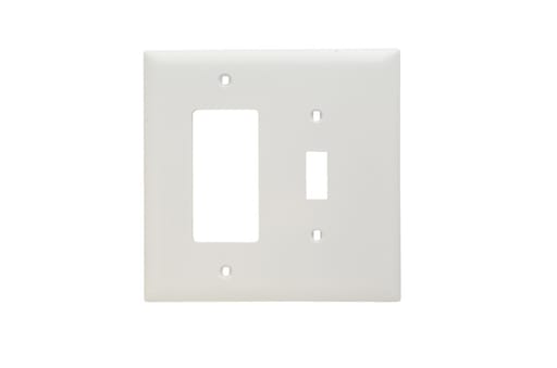 Pass & Seymour / Legrand - Pass & Seymour TPJ126-W 2Gang Wall Plate, Toggle / Decorator, Nylon, Jumbo - White