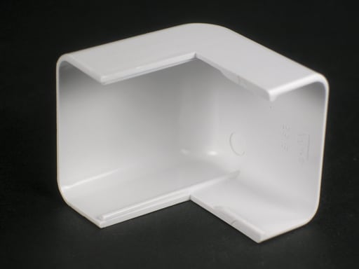The Wiremold Co - Wiremold 2918 1-7/8" Ivory Non-Metallic 1-Channel 90 Degrees Raceway External Elbow