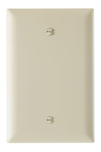 Pass & Seymour / Legrand - Pass & Seymour TPJ13-GRY 1Gang Wall Plate, Blank, Nylon, Jumbo - Gray