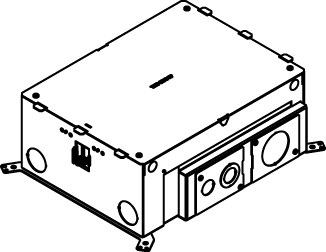 The Wiremold Co - Wiremold EFB8S 15-1/8 x 11-3/16 x 6" 8-Gang Rectangular Steel Floor Box