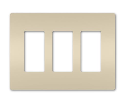 Pass & Seymour / Legrand - Pass & Seymour RWP263-LA 3Gang Screwless Wall Plate, Radiant® - Light Almond